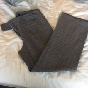 Gray striped dress pants